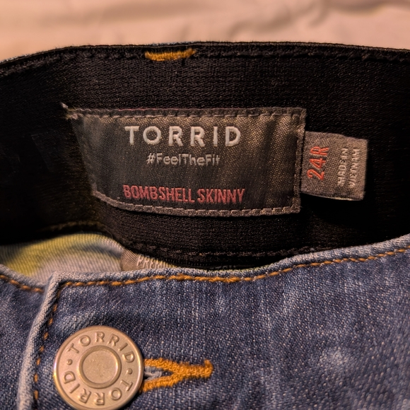 Distressed Blue Women's Jeans - Picture 2 of 6